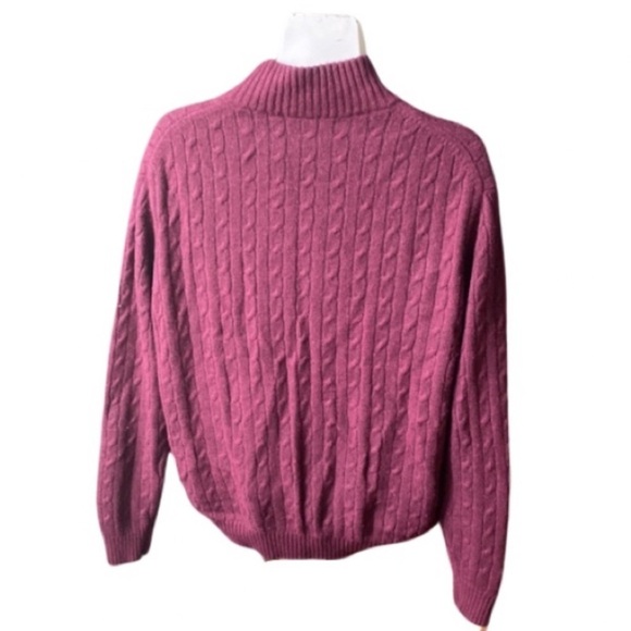 Vineyard Vines Wool/Cashmere Blend Cable Knit 1/4 Zip Sweater Size L - Picture 4 of 11
